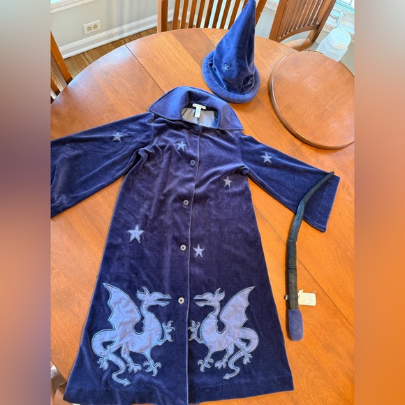 Pottery Barn wizard costume with hat and wand. - Picture 1 of 5
